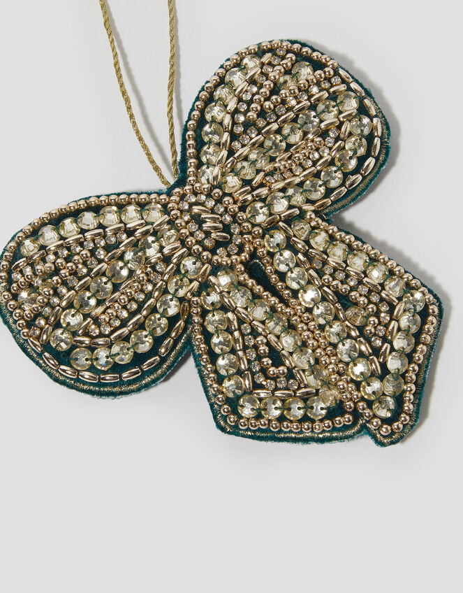 Embellished Bow Christmas Tree Decoration, Gold (GOLD), large