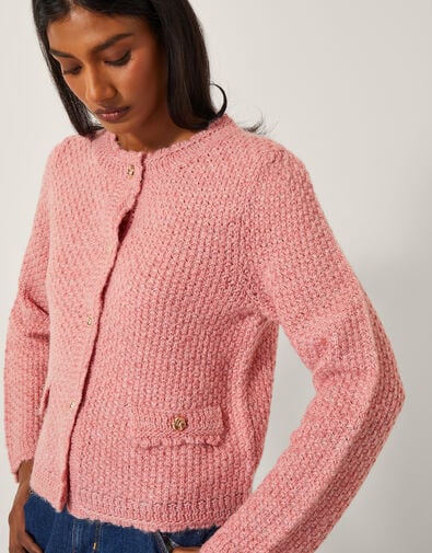 Suki Stitch Cardigan, Pink (PINK), large