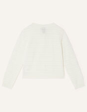 Textured Cardigan, Ivory (IVORY), large