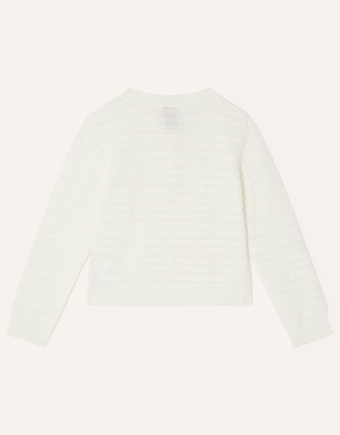 Textured Cardigan, Ivory (IVORY), large