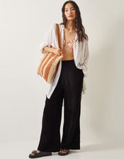 Esme Beach Shirt Dress, White (WHITE), large