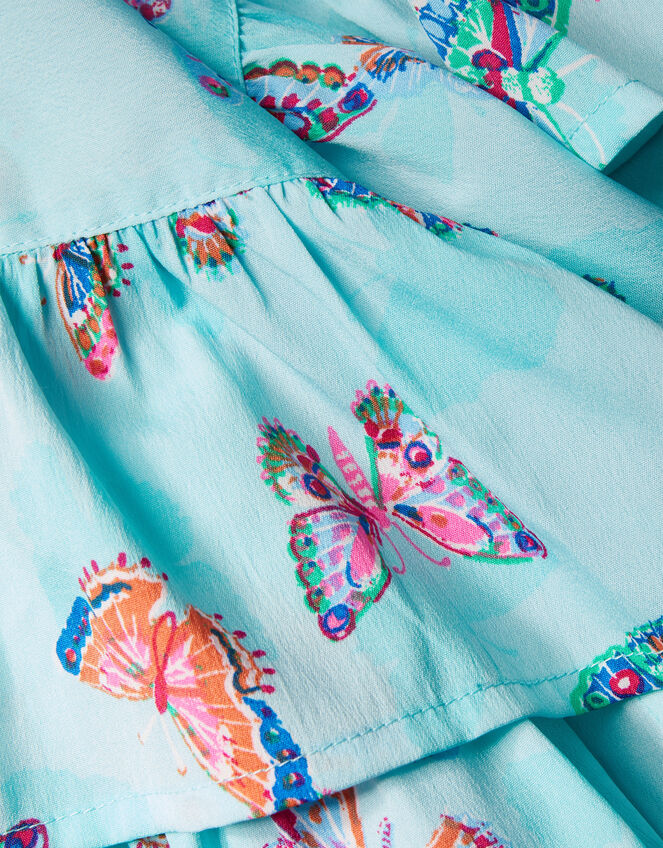 Butterfly Woven Dress, Blue (BLUE), large