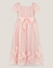 Evangaline Rose Appliqu&eacute; Tulle Dress, Pink (PINK), large