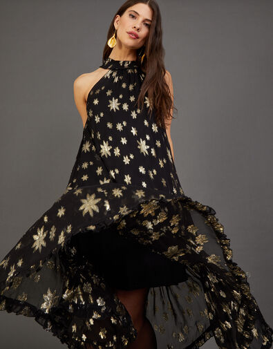 Ellen Star Trapeze Dress, Black (BLACK), large