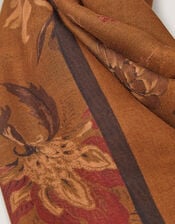 Princella Floral Print Scarf, Yellow (OCHRE), large