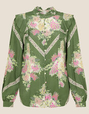 Sophia Scarf Print Blouse, Green (GREEN), large