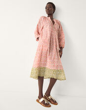 Elma Print Midi Tunic Dress, Pink (PINK), large