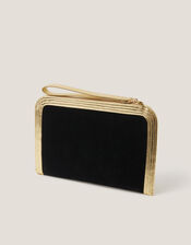 Lottie Metallic Suedette Pouch, , large