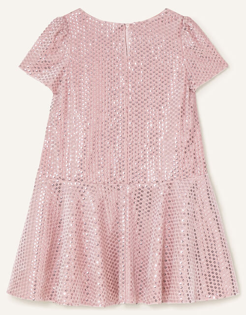 Sequin Velour Dress Pink Girls' Dresses Monsoon UK.