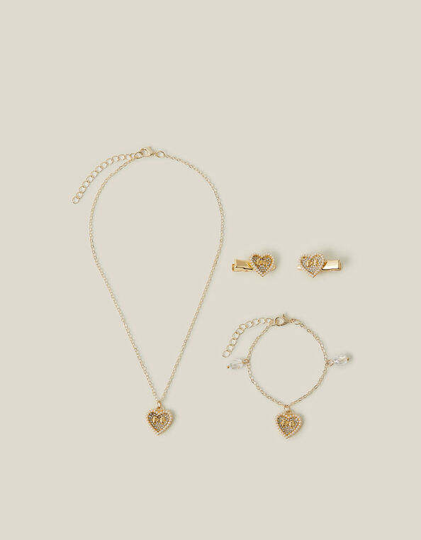 Gracey Heart Bow Jewellery Set, , large