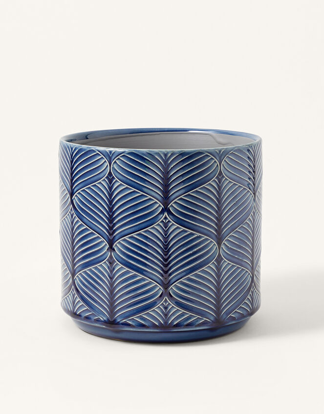 Wave Design Ceramic Plant Pot, , large