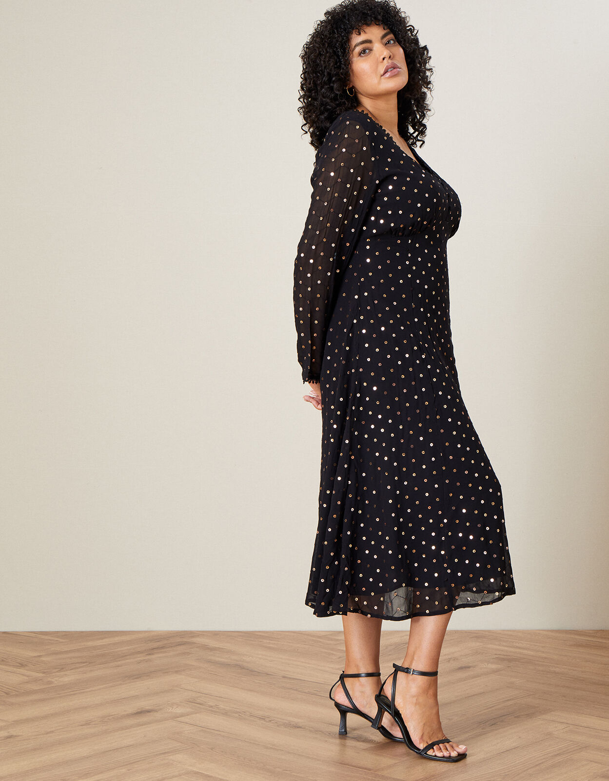 Monsoon black and gold dress shop