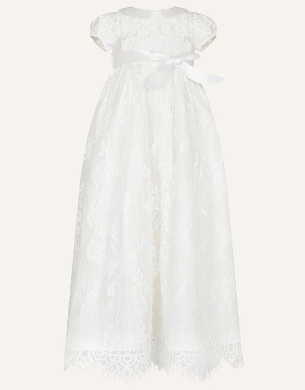 Baby Provenza Silk Christening Dress, Ivory (IVORY), large