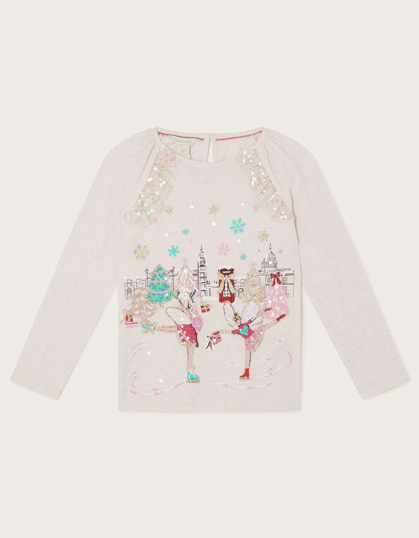 Christmas Scene Top , Ivory (IVORY), large