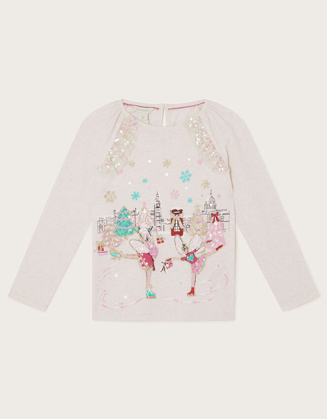 Christmas Scene Top , Ivory (IVORY), large