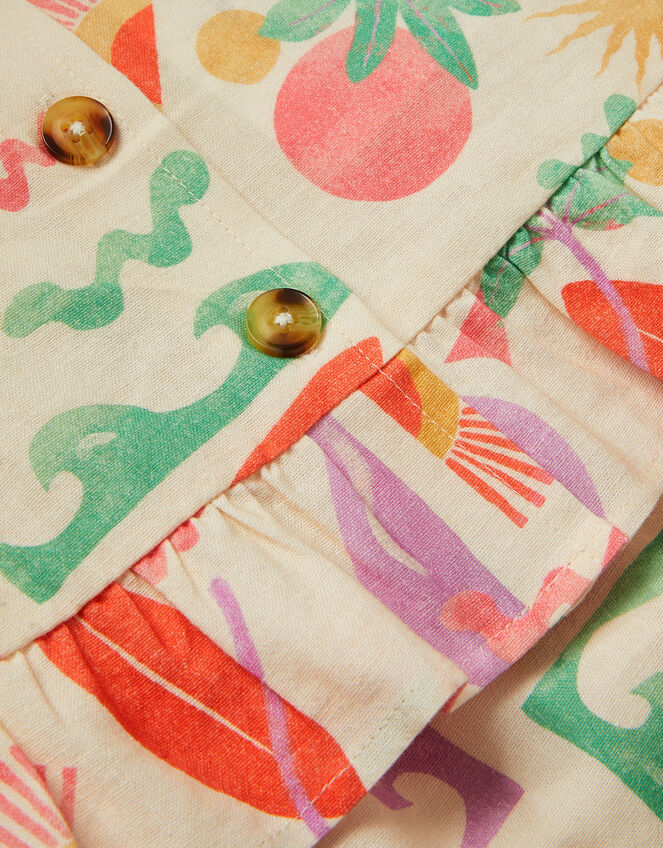 Palm Print Top and Trousers Set, Ivory (IVORY), large