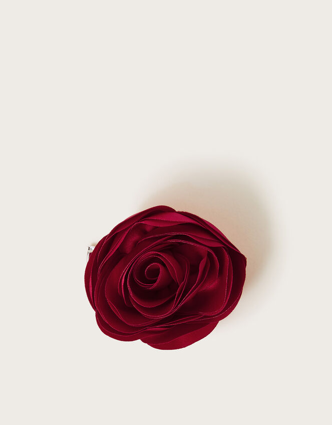 Satin Rose Hair Clip, , large