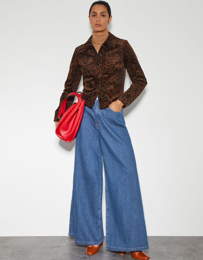Beth Extra Wide Leg Jeans, Blue (DENIM BLUE), large