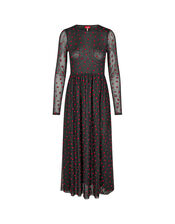 Crās Polka Dot Heart Maxi Dress, Black (BLACK), large