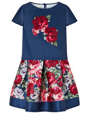 Magical Rose Top and Skirt Set, Blue (NAVY), large