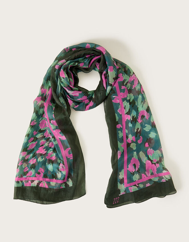 Gracie Leopard Scarf, , large