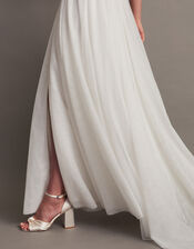 Delilah Embellished Bridal Dress, Silver (SILVER), large