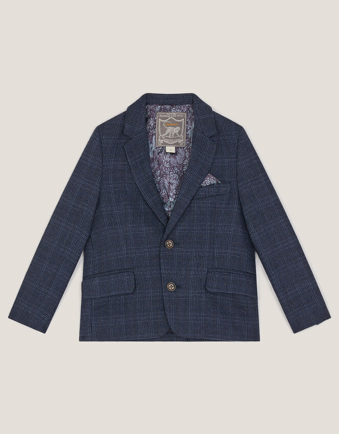 Oliver Check Pocket Detail Blazer Blue