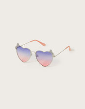Unicorn Metal Heart Sunglasses with Case, , large