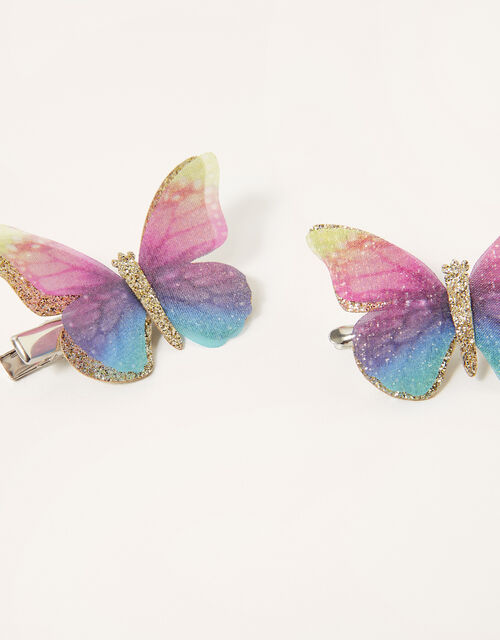 Rainbow Butterfly Hair Clip Twinset, , large
