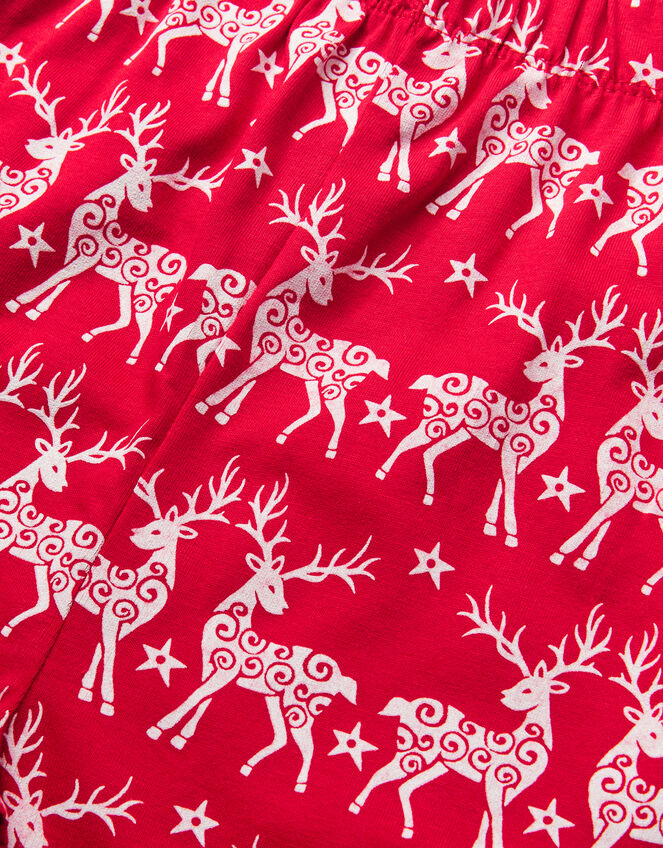 Reindeer Jersey Long Pyjamas Set, Red (RED), large