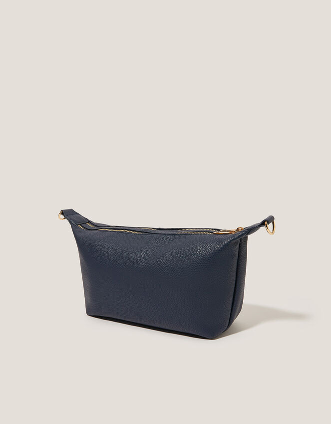 Double Zip Sling Cross Body Bag, , large