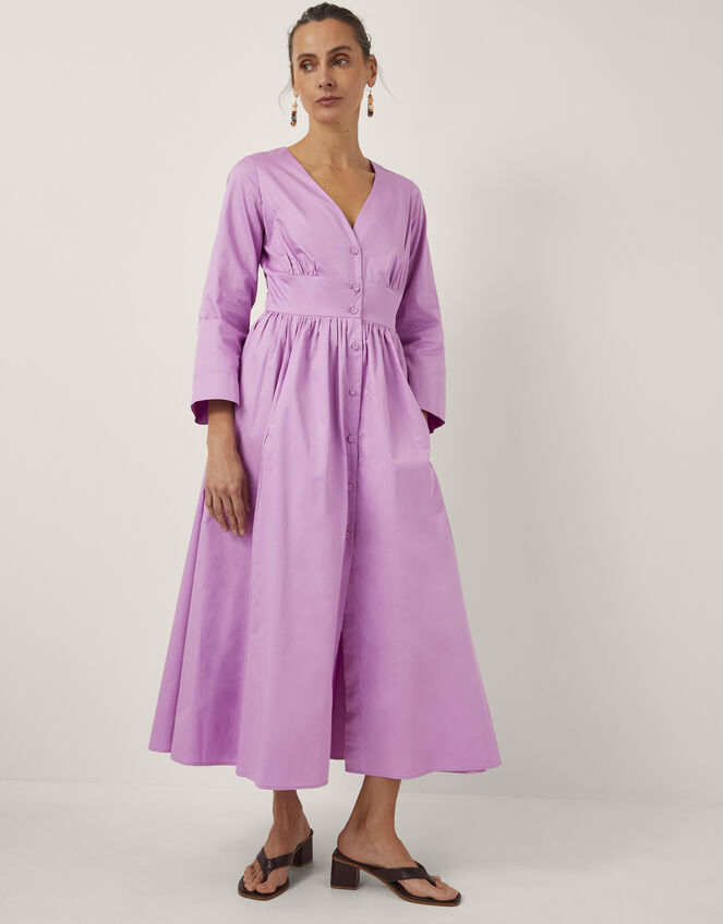 Devotion Twins Cycle Button-Front Maxi Dress, VIOLET, large