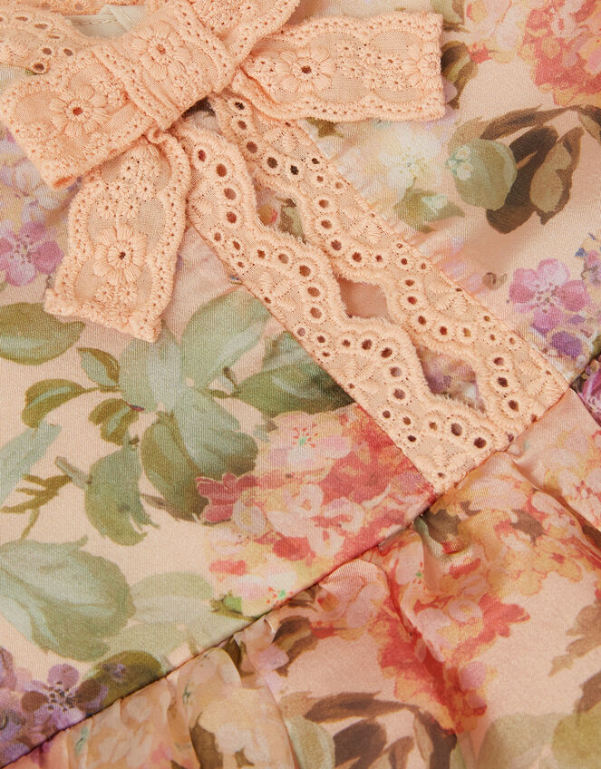 Baby Alma Floral Print Lace Dress, Multi (MULTI), large