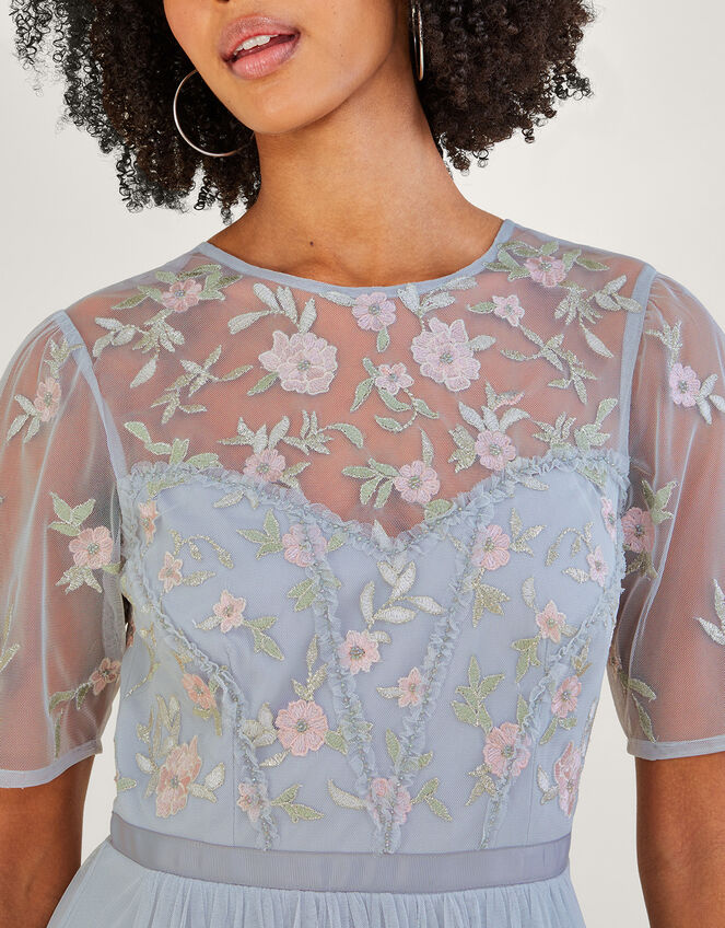 Harri Embellished Maxi Dress, Silver (SILVER), large