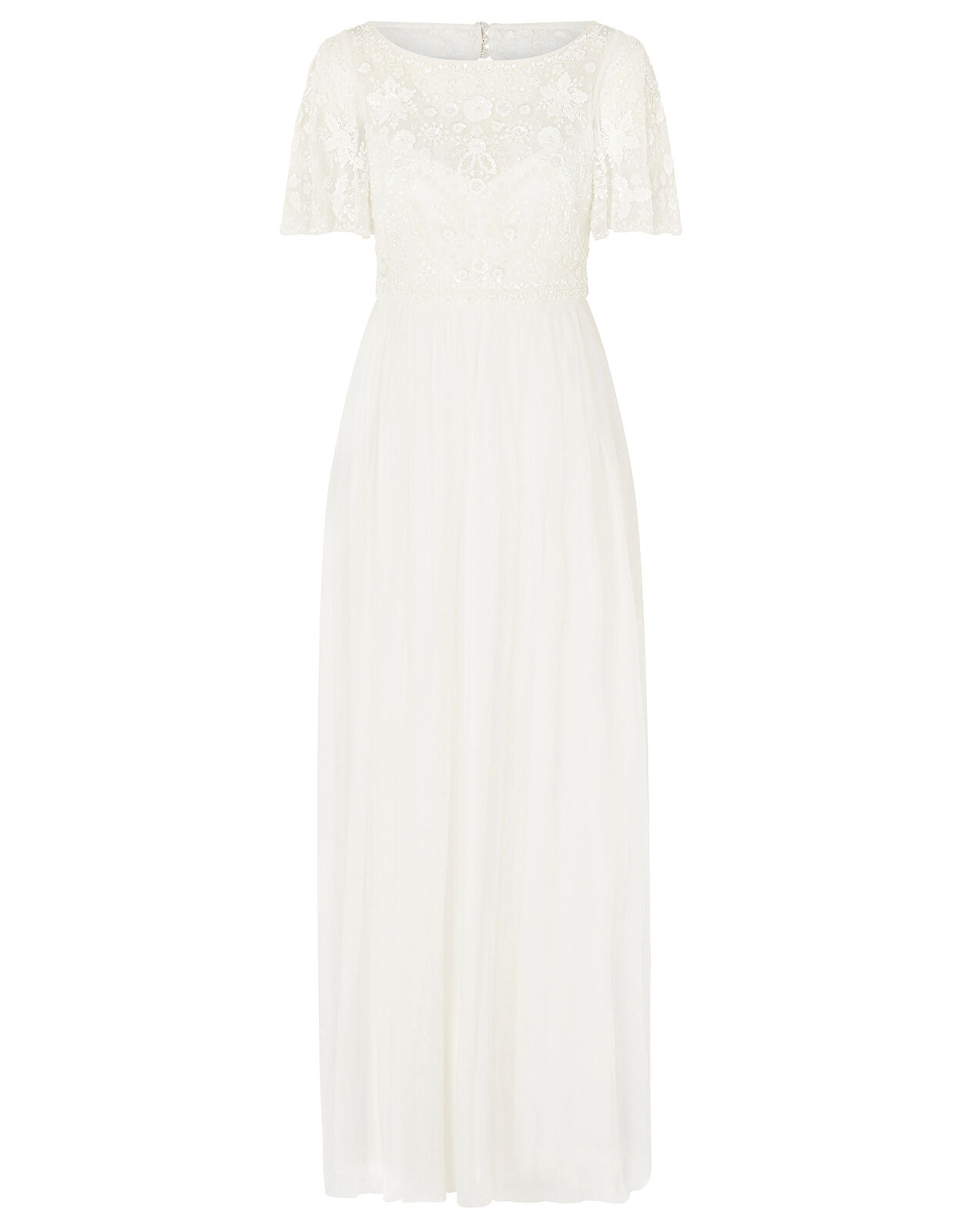 Shelly Floral Embellished Bridal Dress Ivory