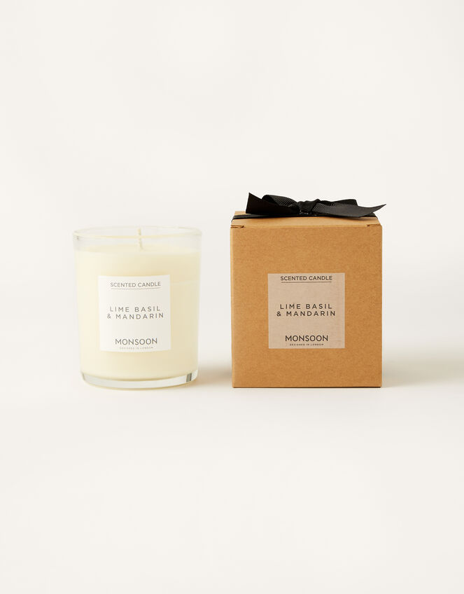 Lime, Basil and Mandarin Scented Candle, , large