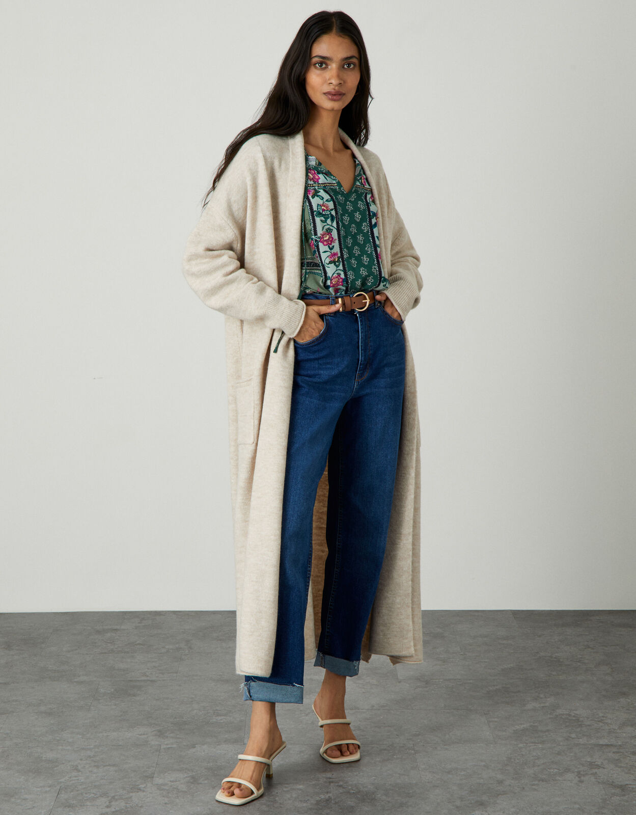 Long polyester deals cardigan