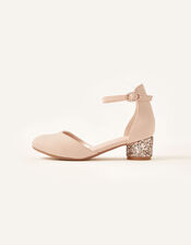 Glitter Two-Part Heels, Pink (PALE PINK), large