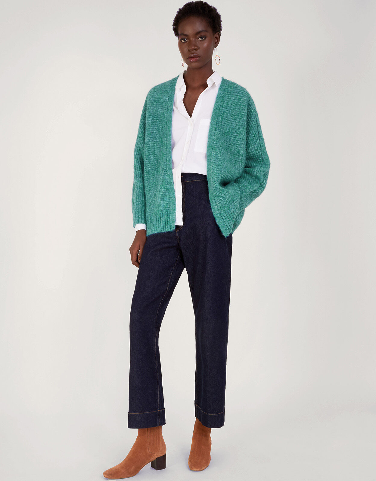 Blue oversized cardigan store