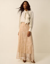 Luna Lace Maxi Skirt, Cream (CREAM), large