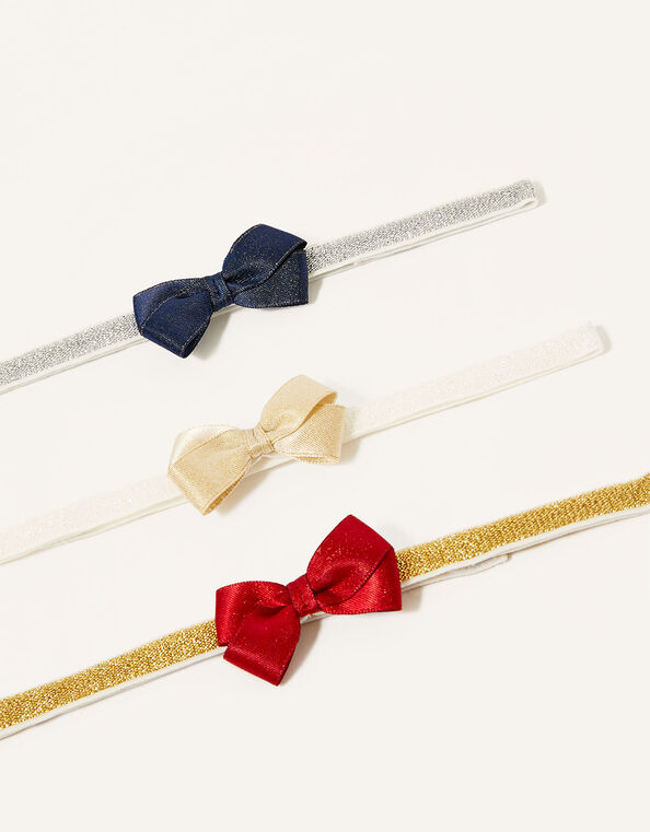 Baby Shimmer Bow Bandos Set of Three, , large