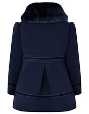 Baby Bow Coat, Blue (NAVY), large