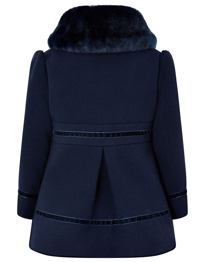 Baby Bow Coat, Blue (NAVY), large