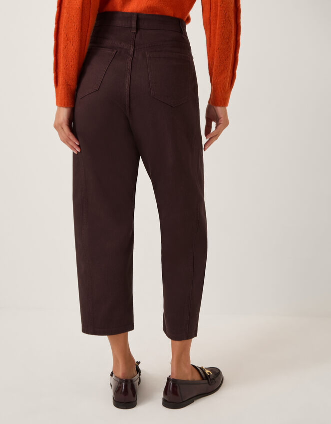 Leah Barrel Jeans, Brown (CHOCOLATE), large