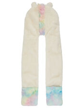 Eliza Rainbow Unicorn Hat Scarf, Ivory (IVORY), large