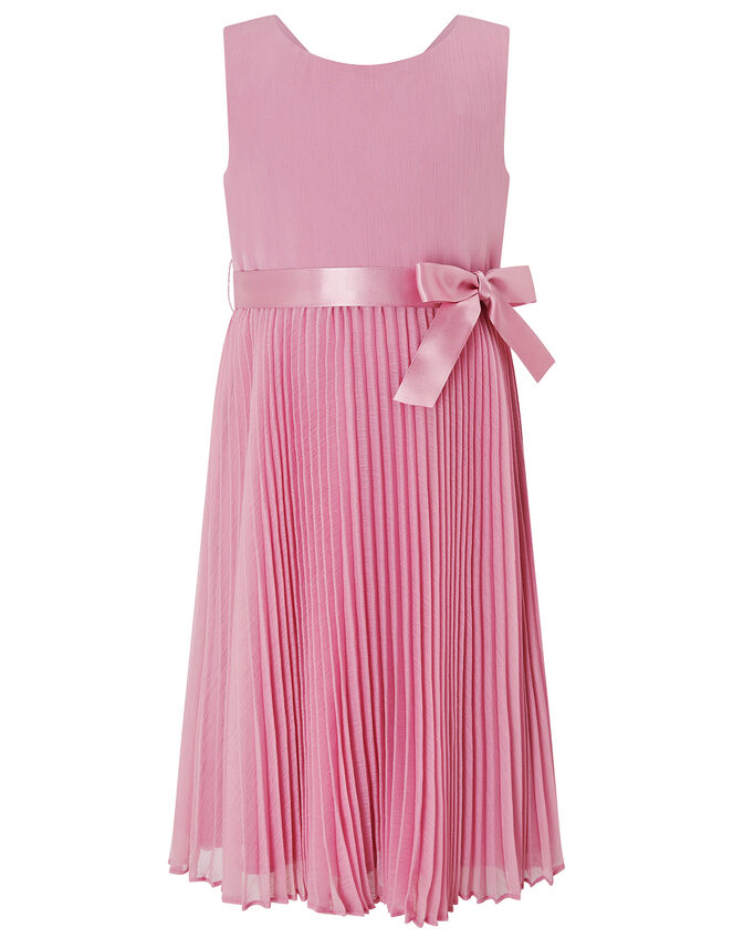 Keita Pleated Dress in Recycled Polyester, Pink (DUSKY PINK), large