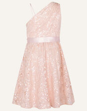 Lacey One-Shoulder Dress, Pink (PINK), large