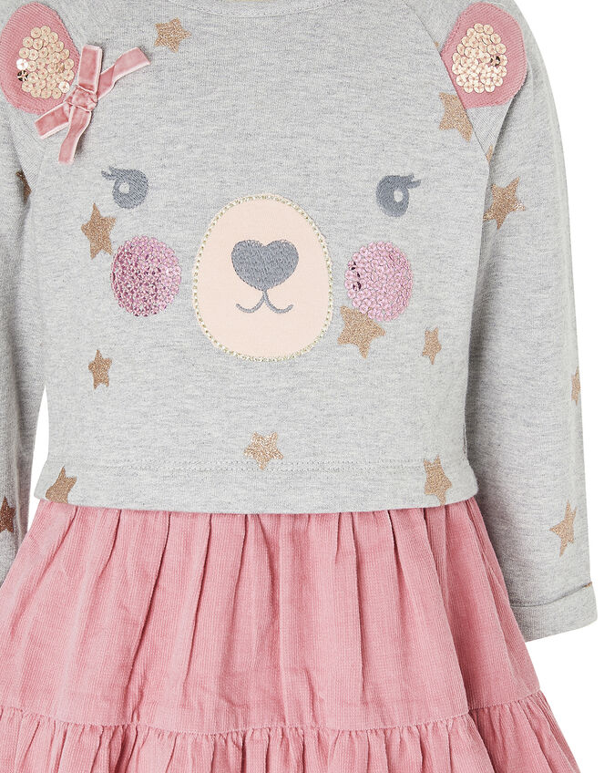 Baby Bear 2-in-1 Dress in Pure Cotton, Pink (PINK), large