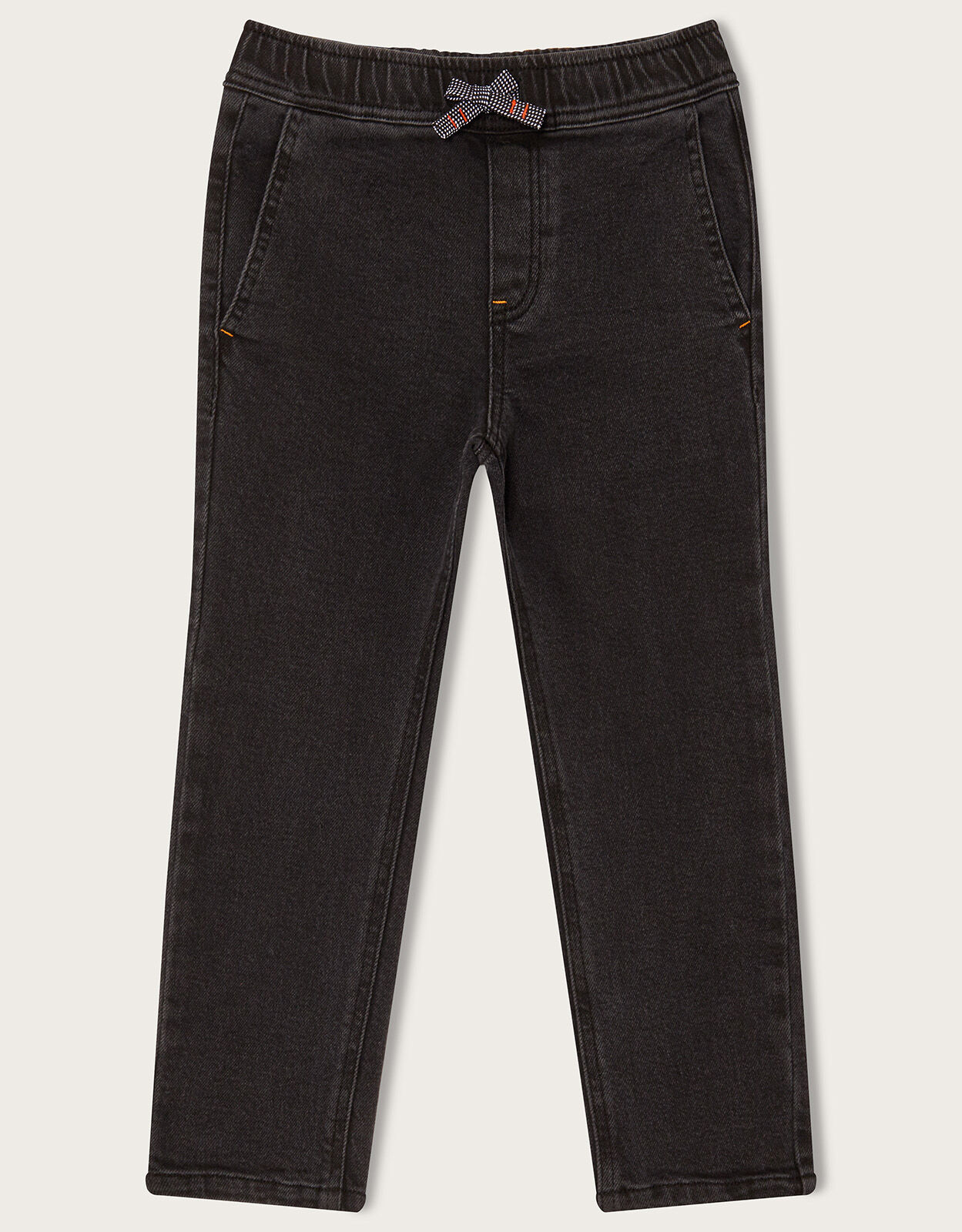 Black denim pull on jeans 2025