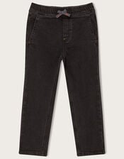 Pull On Denim Jeans, Black (BLACK), large